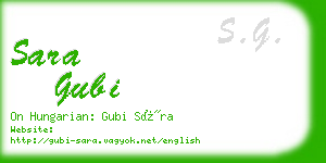 sara gubi business card